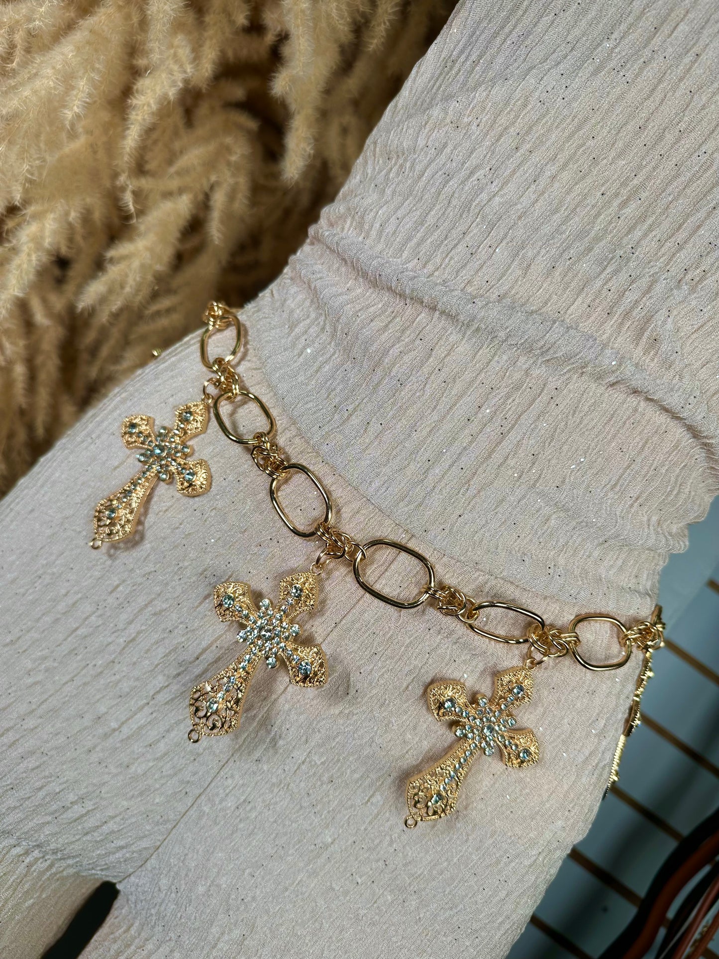 Not A Saint Cross Chain Belt