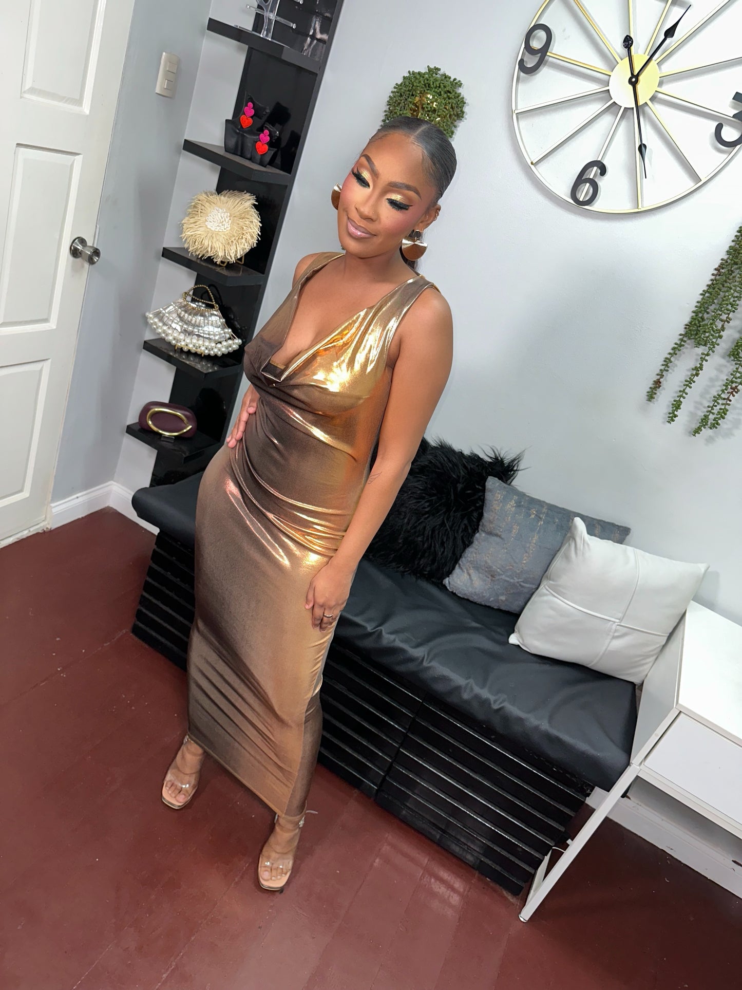 Staying Golden Maxi Dress