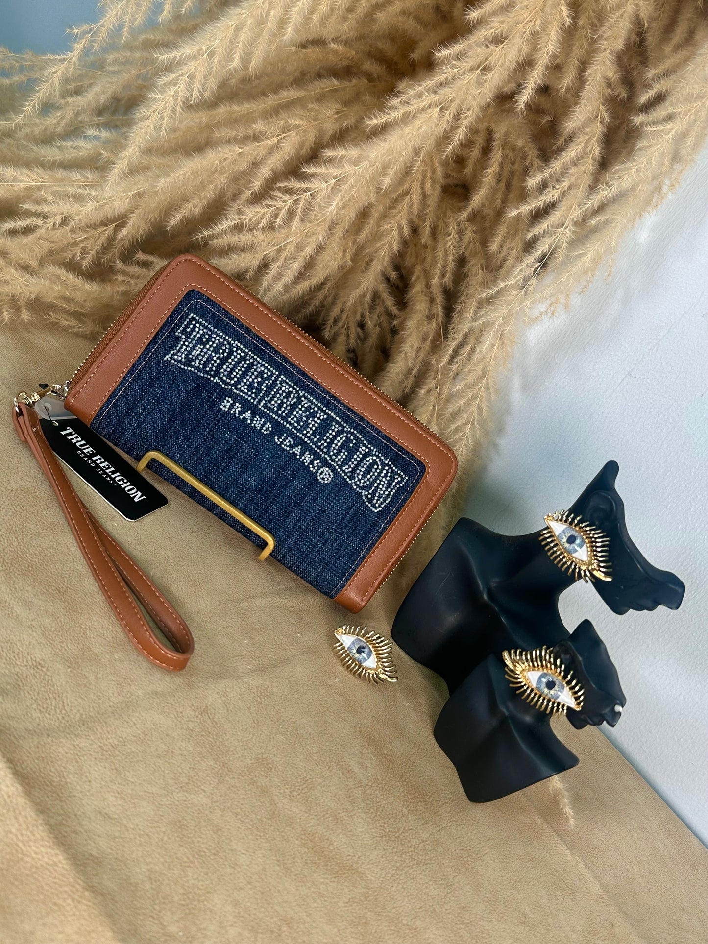 True Religion Denim Wristlet