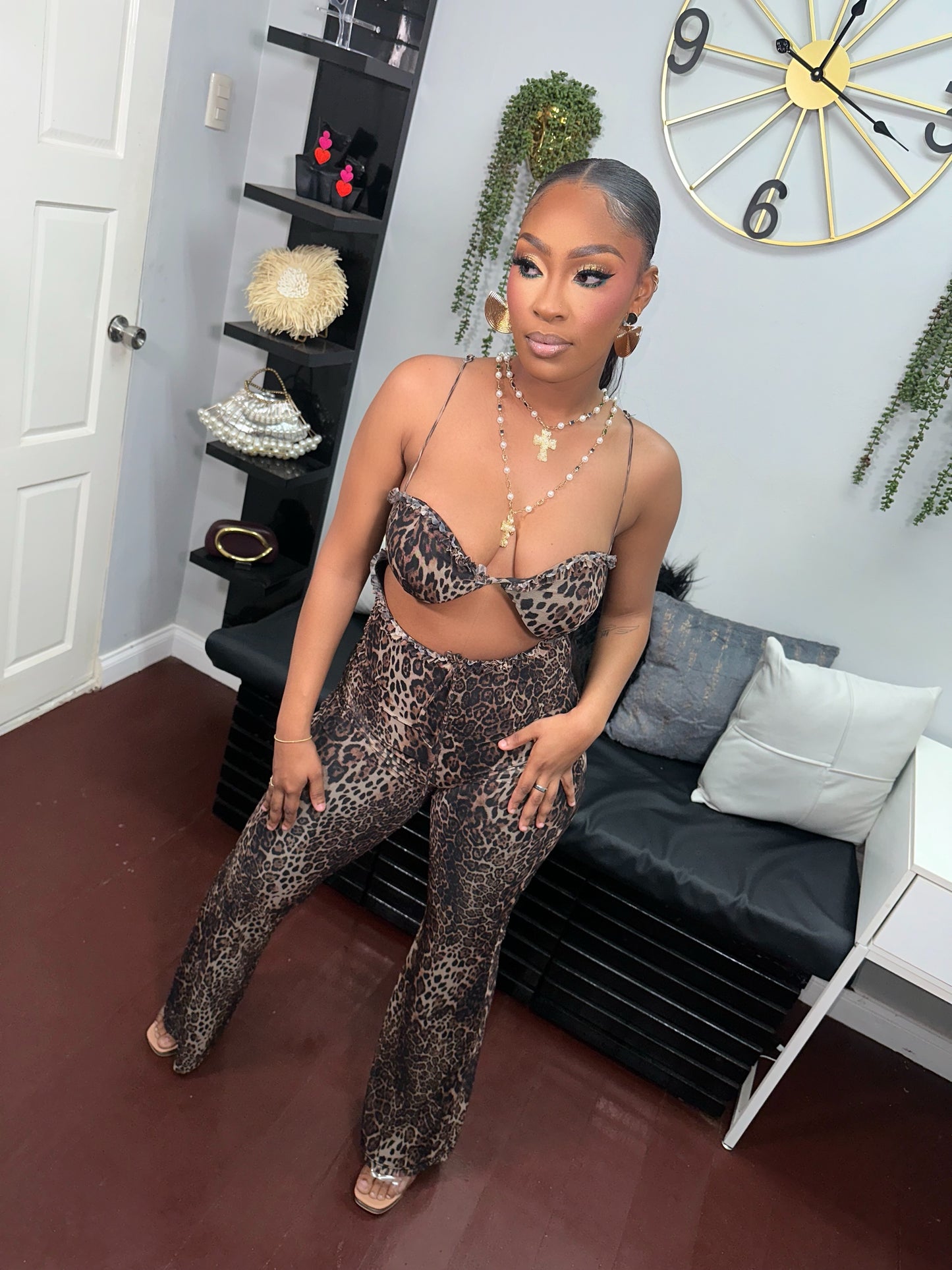 Power Play Leopard Jumpsuit