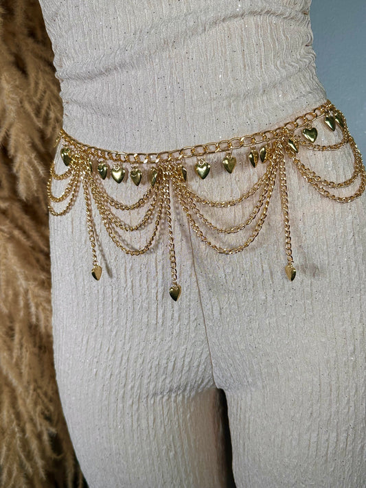 Retro Heart Waist Chain
