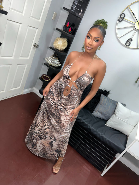My Moment Leopard Maxi Dress