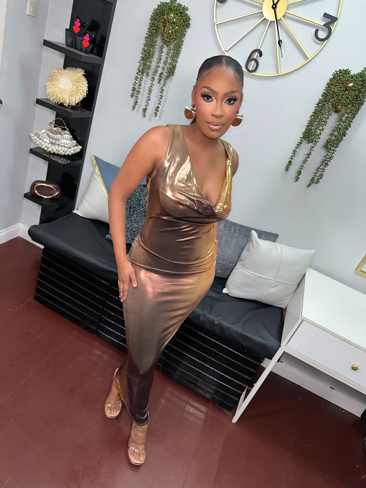 Staying Golden Maxi Dress